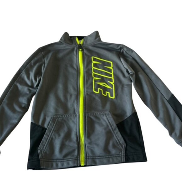 Boys Nike Tracksuit-Size S (5-6 yrs)-Zip Front-Black & Gray-Top Fleece Lined - Picture 3 of 10